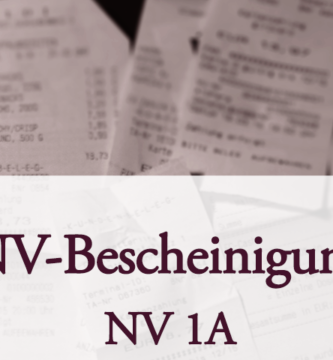 NV Bescheinigung formular